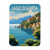 ラゴディガルダイタリア旅行アートヴィンテージ マグネット (縦)