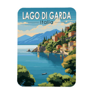 ラゴディガルダイタリア旅行アートヴィンテージ マグネット