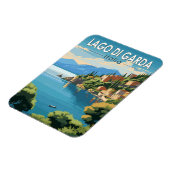 ラゴディガルダイタリア旅行アートヴィンテージ マグネット (左側)