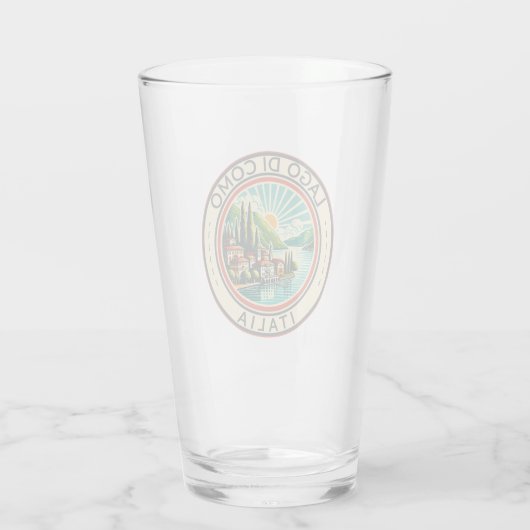 ラゴディコモイタリアイラストレーショントラベルアートバッジ タンブラーグラス (裏面)