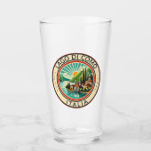 ラゴディコモイタリアイラストレーショントラベルアートバッジ タンブラーグラス (正面)