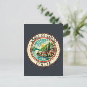 ラゴディコモイタリアイラストレーショントラベルアートバッジ ポストカード (スタンド正面)