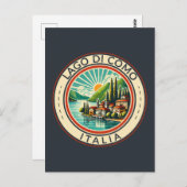 ラゴディコモイタリアイラストレーショントラベルアートバッジ ポストカード (正面/裏面)