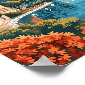 ラゴディコモイタリアトラベルアートヴィンテージ ポスター (角)