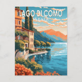 ラゴディコモイタリアトラベルアートヴィンテージ ポストカード (正面)