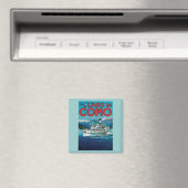 ラゴディコモヴィンテージ旅行ポスター マグネット (インサイチュ (食洗機))