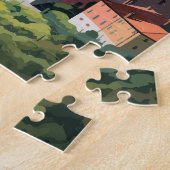 ラゴディスキャンノイタリア旅行アートヴィンテージ ジグソーパズル (側面)