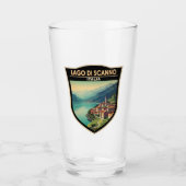 ラゴディスキャンノイタリア旅行アートヴィンテージ タンブラーグラス (正面)
