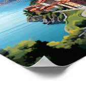 ラゴディスキャンノイタリア旅行アートヴィンテージ ポスター (角)