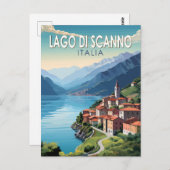 ラゴディスキャンノイタリア旅行アートヴィンテージ ポストカード (正面/裏面)