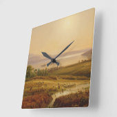 ラゴマッジョーレ朝 スクエア壁時計 (傾斜)