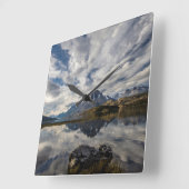 ラゴ·グレー。パイン山脈 スクエア壁時計 (傾斜)