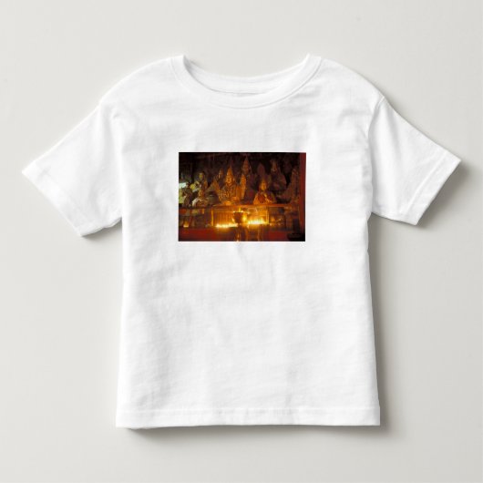 ラサのセラ僧院のラマ僧の画像 トドラーTシャツ (正面)