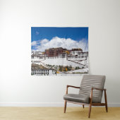 ラサのポタラ宮 - チベット タペストリー (インサイチュ(横))