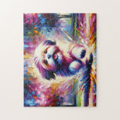 ラサアッソドッグポートレートアクリルアートプリントドッグ ジグソーパズル (縦)