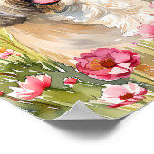 ラサアッソーウォーターカラードッグポスターウォールプリント ポスター (角)