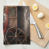 ラサアッソースノーリークリスマスデコール キッチンタオル (四つ折り)