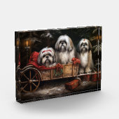 ラサアッソースノーリークリスマスデコール フォトブロック (左)