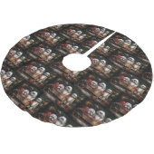 ラサアッソースノーリークリスマスデコール ブラッシュドポリエステルツリースカート (アングル)