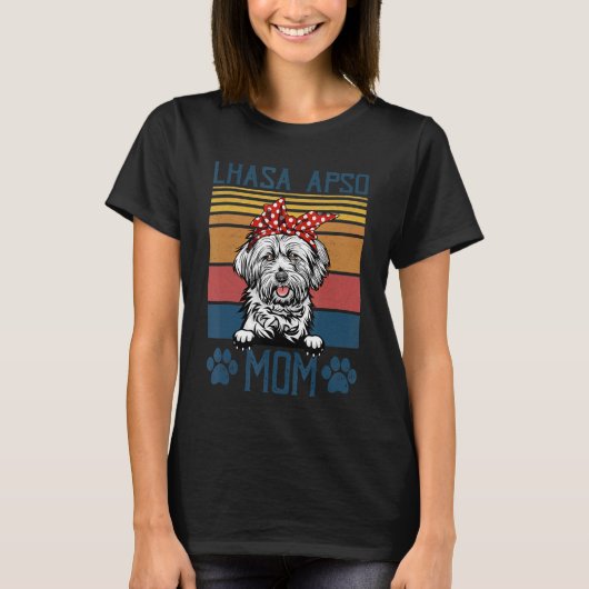 ラサアッソーママ犬ママ母の日1 Tシャツ (正面)