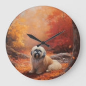 ラサアプソイン紅葉秋インスパイア ラージ壁時計 (正面)