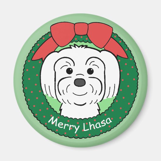 ラサアプソクリスマス マグネット (正面)