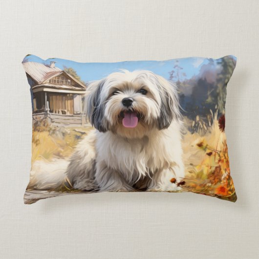 ラサアプソデジタルアートポートレート アクセントクッション (正面)