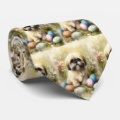ラサアプソドッグイースターエッグホリデー ネクタイ (ロール)