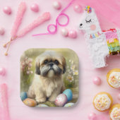 ラサアプソドッグイースターエッグホリデー ペーパープレート (パーティー)