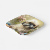 ラサアプソドッグイースターエッグホリデー ペーパープレート (傾斜あり)