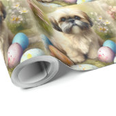 ラサアプソドッグイースターエッグホリデー ラッピングペーパー (ロールコーナー)