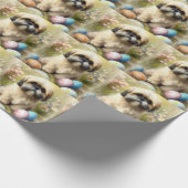 ラサアプソドッグイースターエッグホリデー ラッピングペーパー (角)