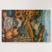 ラサアプソドッグオータムンハーベストサンクスギビング ジグソーパズル (横)