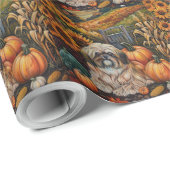 ラサアプソドッグオータムンハーベストサンクスギビング ラッピングペーパー (ロールコーナー)