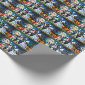 ラサアプソドッグスパンプキンハロウィンおもしろい ラッピングペーパー (角)