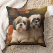 ラサアプソパピーオータムデライトカボチャ クッション (ブランケット)