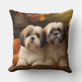 ラサアプソパピーオータムデライトカボチャ クッション (正面)