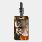 ラサアプソパピーオータムデライトカボチャ ラゲッジタグ (正面縦)