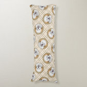 ラサアプソパピー絵を描の可愛いオリジナルドッグアート ボディピロー (正面縦)