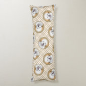 ラサアプソパピー絵を描の可愛いオリジナルドッグアート ボディピロー (裏面 (縦))