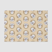 ラサアプソパピー絵を描の可愛いオリジナルドッグアート 薄葉紙 (正面)