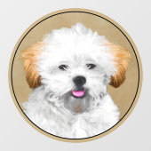 ラサアプソパピー絵画ズ – かわいいオリジナルドッグアート ウィンドウサイン (シート)