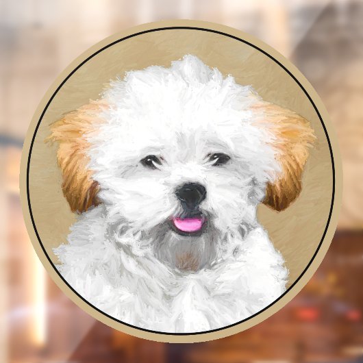 ラサアプソパピー絵画ズ – かわいいオリジナルドッグアート ウィンドウサイン (シート2)