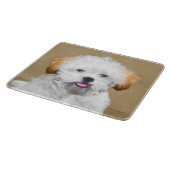 ラサアプソパピー絵画ズ – かわいいオリジナルドッグアート カッティングボード (角)