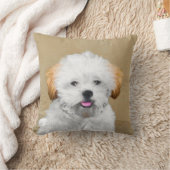 ラサアプソパピー絵画ズ – かわいいオリジナルドッグアート クッション (ブランケット)