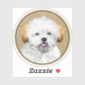 ラサアプソパピー絵画ズ – かわいいオリジナルドッグアート シール (シート)