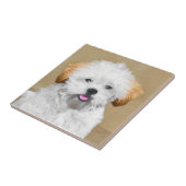 ラサアプソパピー絵画ズ – かわいいオリジナルドッグアート タイル (側面)