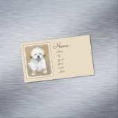 ラサアプソパピー絵画ズ – かわいいオリジナルドッグアート マグネット名刺 (インサイチュ)