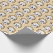 ラサアプソパピー絵画ズ – かわいいオリジナルドッグアート ラッピングペーパー (角)