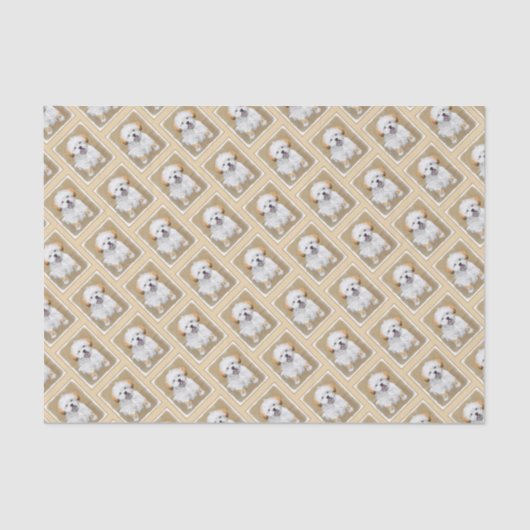 ラサアプソパピー絵画ズ – かわいいオリジナルドッグアート 薄葉紙 (正面)